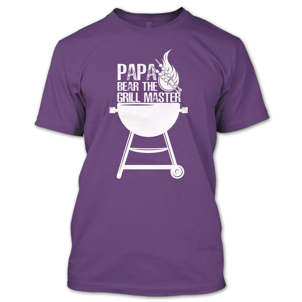 Papa Bear The Grill Master T Shirt, Cooking Papa T Shirt