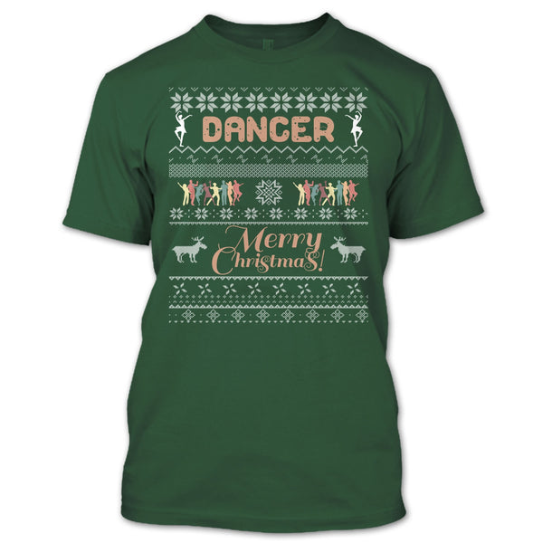 Dancer Merry Christmas T Shirt, Coolest Dancer T Shirt