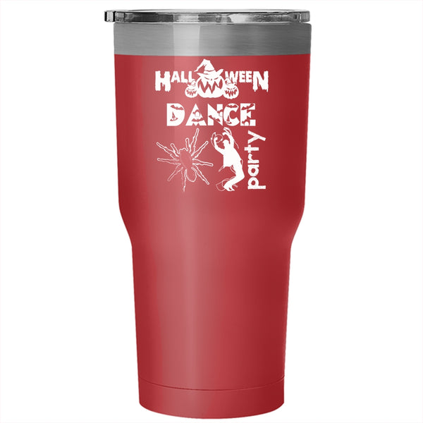 Halloween Dance Party Tumbler 30 oz Stainless Steel, Funny Halloween Travel Mug