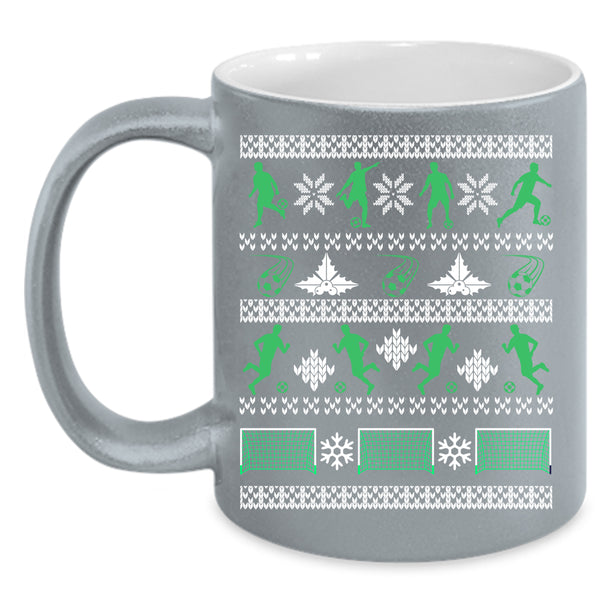 Funny Soccer Coffee Mug, Christmas Tree Coffee Cup
