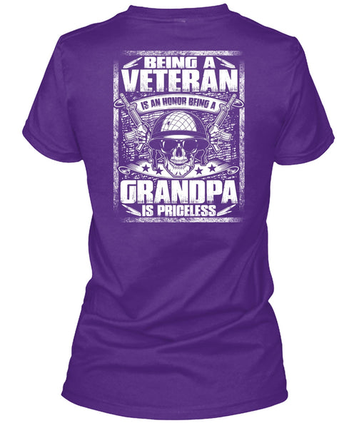 Being A Veteran T Shirt, Grandpa Is Priceless T Shirt