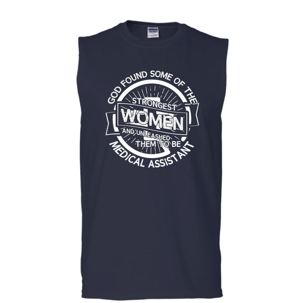 Strongest Women T Shirt, To Be Medical Assistant Tank Top (Men's Cotton Sleeveless)