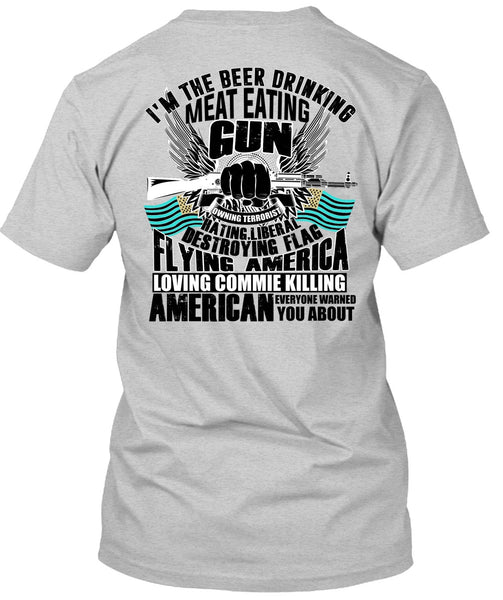 Meat Eating Gun T Shirt, I Love Gun T Shirt