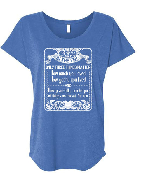 How Much You Loved T Shirt, Being A Biker T Shirt, Cool Shirt (Ladies' Triblend Dolman Sleeve)