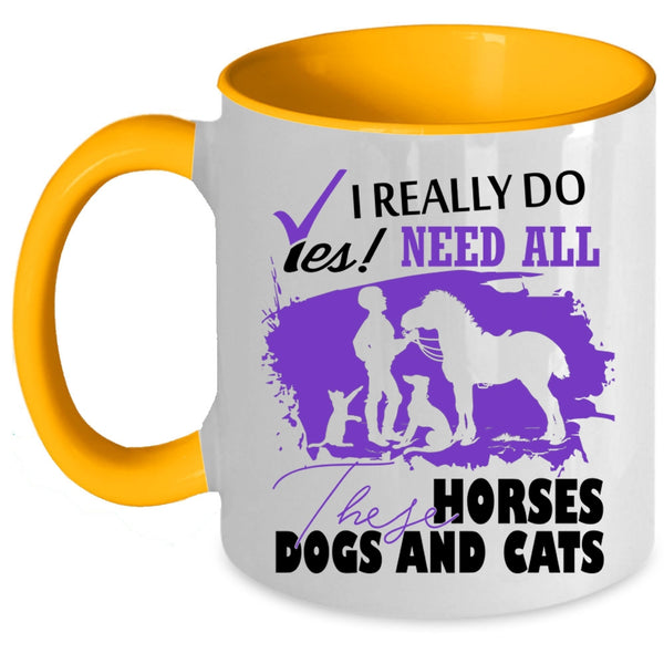 Cute Cattle Coffee Mug, Need All These Horses Dogs And Cats Accent Mug