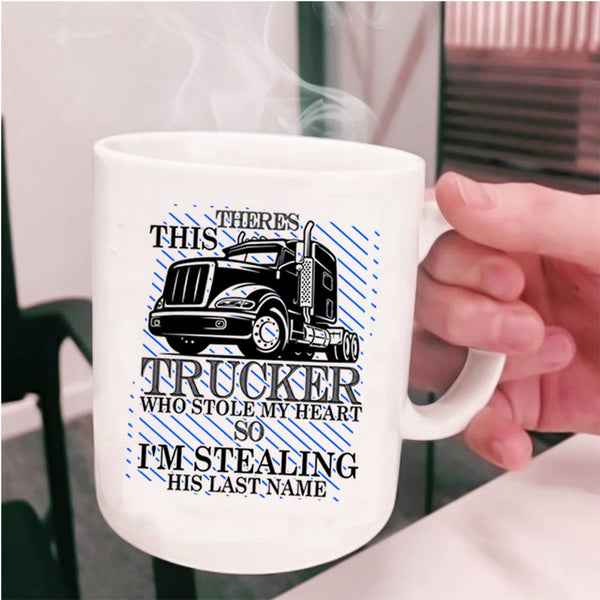I'm Stealing His Last Name Coffee Mug, This Strucker Stole My Heart Cup