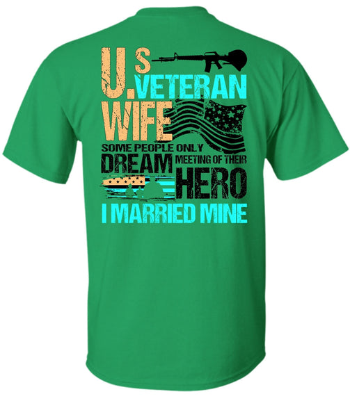 US Veteran Wife T Shirt, I Love Veteran T Shirt
