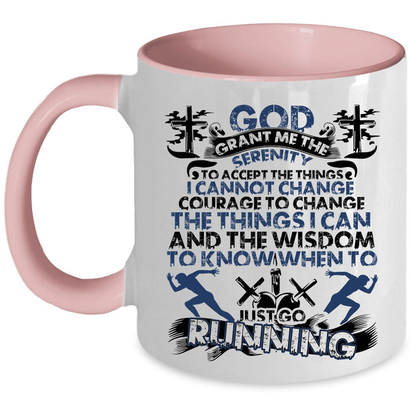 Cool Gift For Runner Coffee Mug, Just Go Running Accent Mug