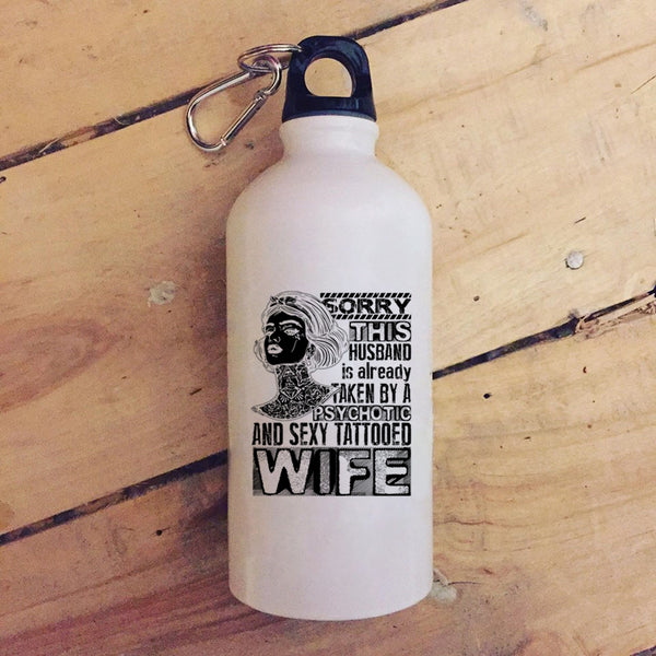 This Husband Is Already Taken By A Tattooed Wife 20 oz Stainless Steel Bottle,Marrying Outdoor Sports Water Bottle