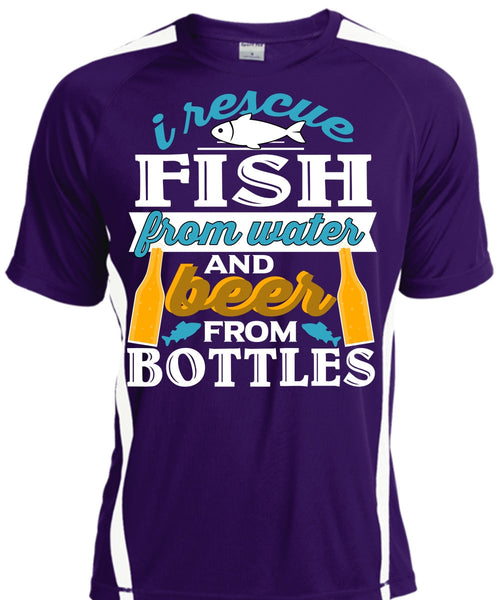 I Rescue Fishing From Water T Shirt, Beer From Bottles T Shirt, Cool Shirt