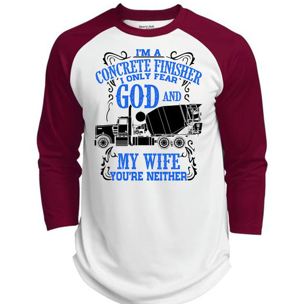 I'm Concrete Finisher T Shirt, I Love Wife T Shirt, Awesome T-Shirts  (Polyester Game Baseball Jersey)