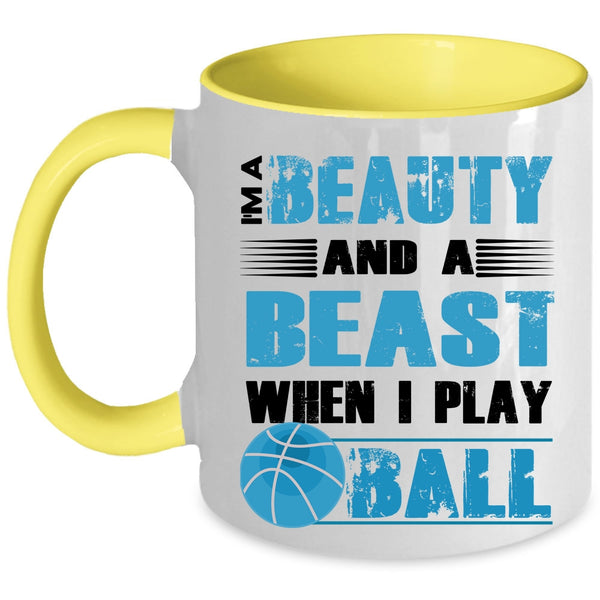 Cool Volleyball Coffee Mug, I Play Ball Accent Mug