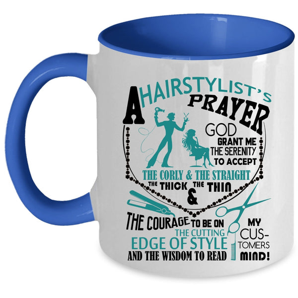 Funny Hair Stylist Coffee Mug, Hairstylist's Prayer Accent Mug
