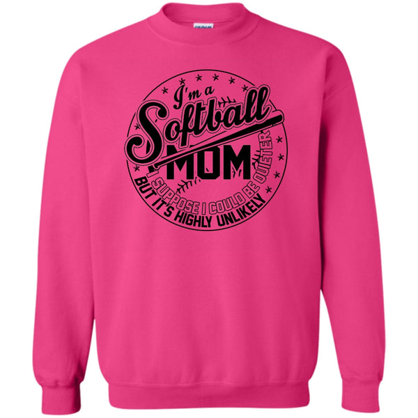 Sporty Mom T Shirt, I'm A Softball Mom Sweatshirt