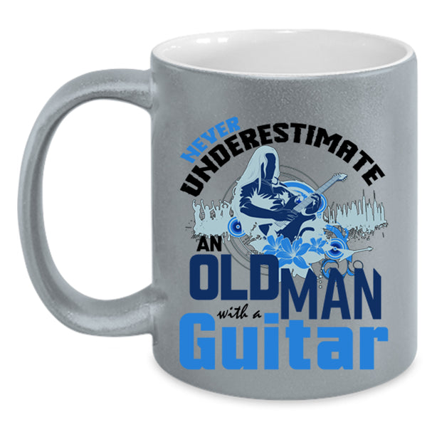 Funny Grandpas Coffee Mug, An Old Man With A Guitar Accent Mug