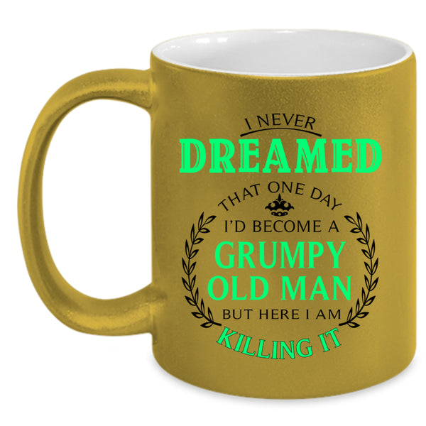 Awesome Grandpa Coffee Mug, I'd Become A Grumpy Old Man Accent Mug
