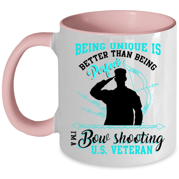 Cool U.S Veteran Coffee Mug, I'm A Bow Shooting U.S Veteran Accent Mug