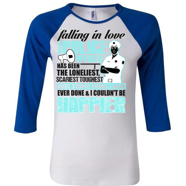 Falling In Love With A Police Officer T Shirt, I Love Police T Shirt, Awesome T-Shirts