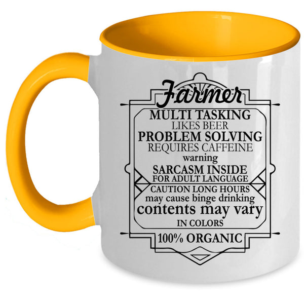 Awesome Gift For Farmer Coffee Mug, Farmer Accent Mug