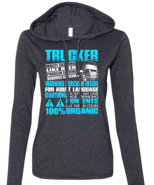 Trucker Multitasking Like Beer T Shirt, I Love Beer T Shirt (Anvil Ladies Ringspun Hooded)