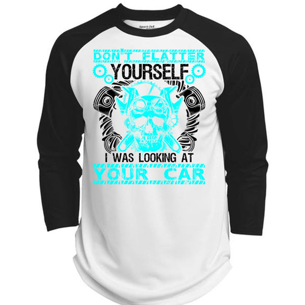 A black t-shirt with the shopify logo