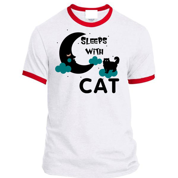 Sleeps With Cat T Shirt, I Love My Cat T Shirt, Favorite T Shirt
