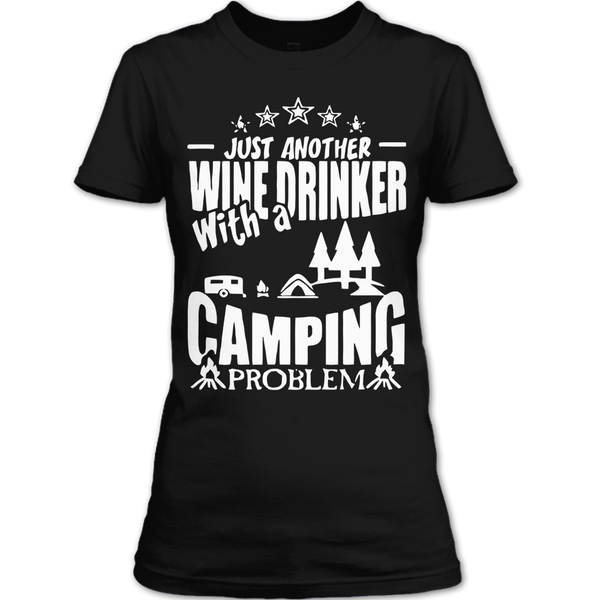 A black t-shirt with the shopify logo