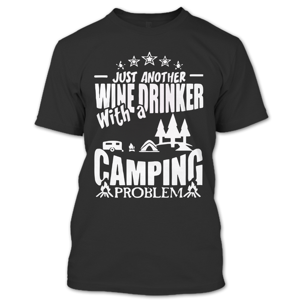 A black t-shirt with the shopify logo