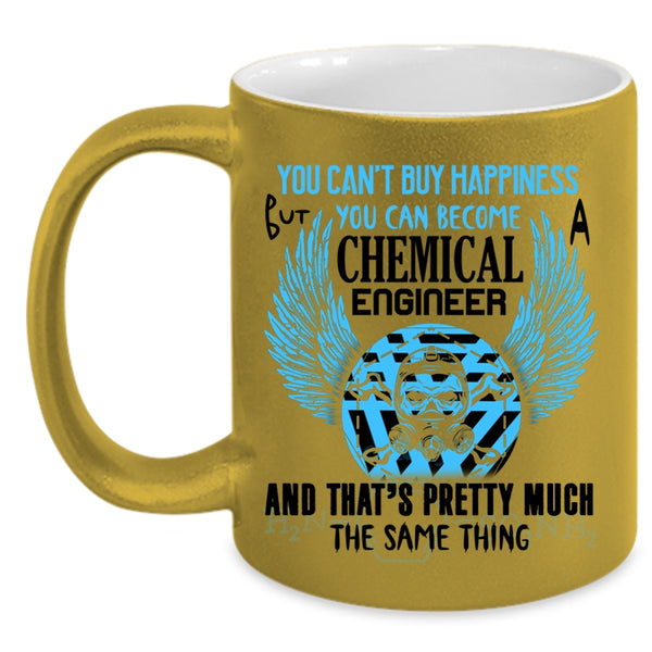 Happiness Coffee Mug, You Can Become Chemical Engineer Accent Mug