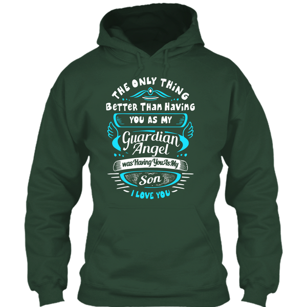 A black t-shirt with the shopify logo