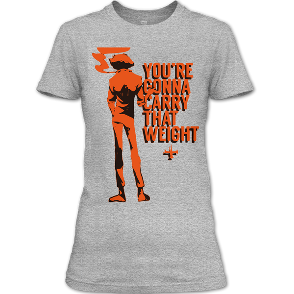 A black t-shirt with the shopify logo