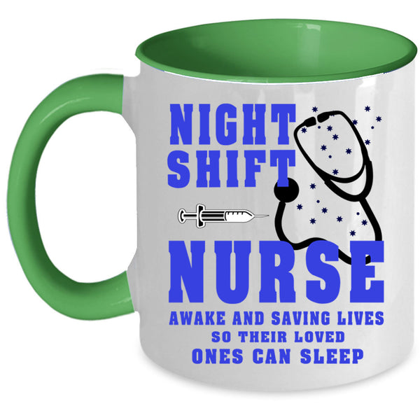 Cute Nurses Coffee Mug, Night Shift Nurse Accent Mug