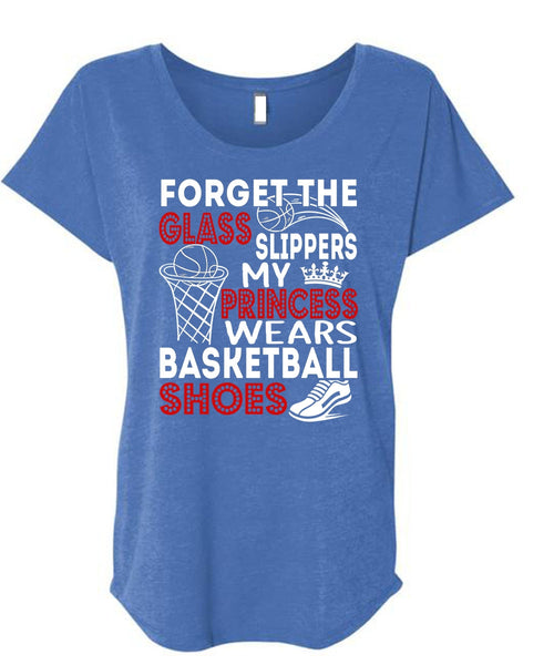 Wears Basketball Shoes T Shirt, Being A Basketball Coach T Shirt, Cool Shirt (Ladies' Triblend Dolman Sleeve)