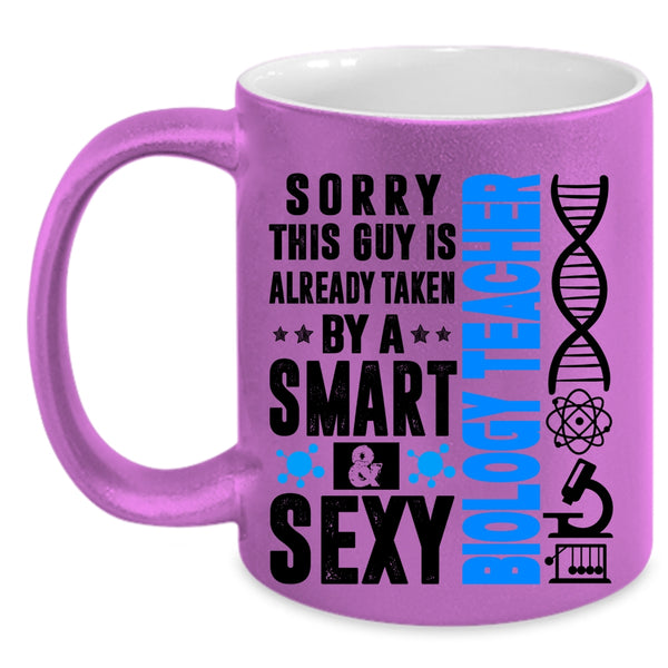 Awesome Husband Coffee Mug, Taken By A Smart Biology Teacher Accent Mug