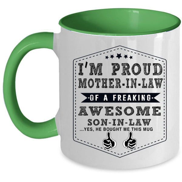 Awesome Son In Law Coffee Mug, Mother In Law Accent Mug