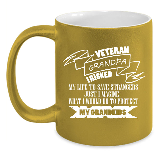 Veteran Grandpa Mug, Irisked Cup, Gift For Father's Day Cup