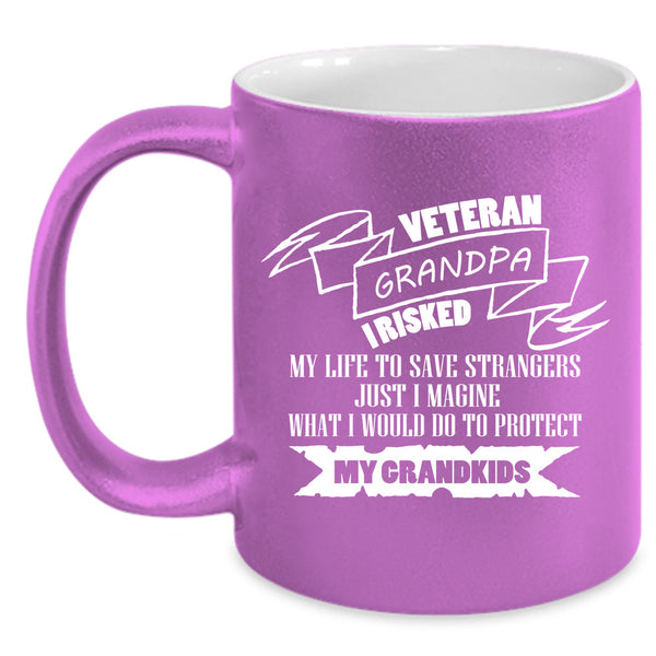 Veteran Grandpa Mug, Irisked Cup, Gift For Father's Day Cup