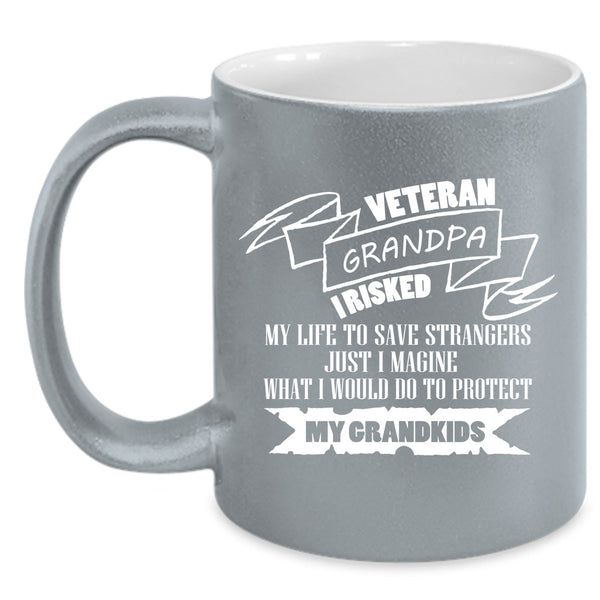 Veteran Grandpa Mug, Irisked Cup, Gift For Father's Day Cup