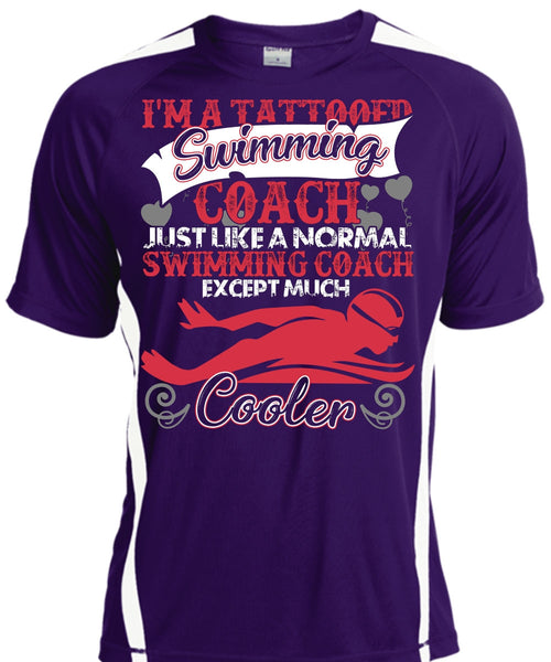 I'm A Tattooed Swimming Coach T Shirt, Being A Swimming T Shirt, Cool Shirt