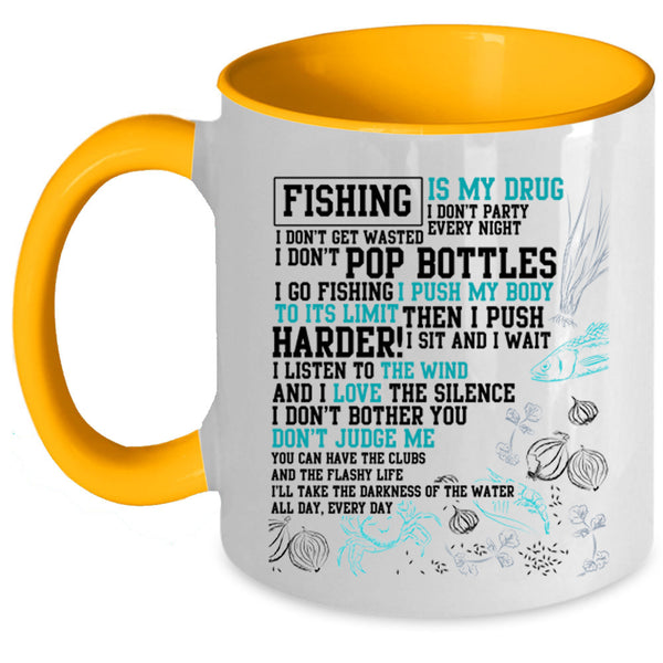 Cool Fisher Coffee Mug, I Go Fishing Accent Mug