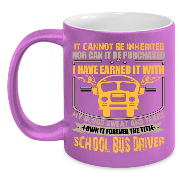 The Title School Bus Driver Coffee Mug, Cool School Bus Driver Coffee Cup