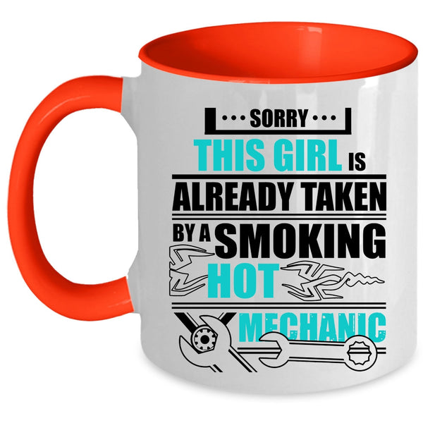Cool Just Married Coffee Mug, This Girl Is Already Taken A Mechanic Accent Mug