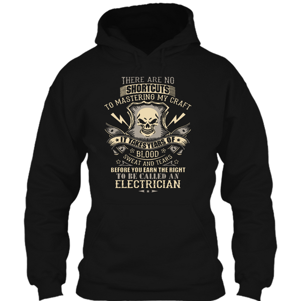 A black t-shirt with the shopify logo