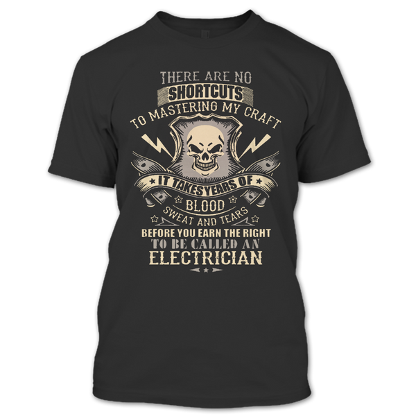 A black t-shirt with the shopify logo