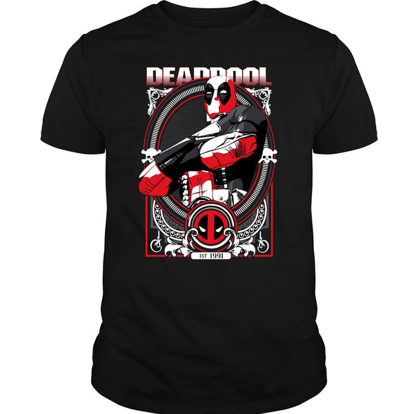 A black t-shirt with the shopify logo