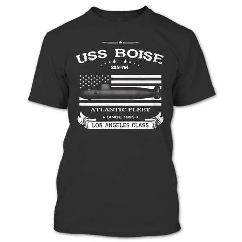 A black t-shirt with the shopify logo