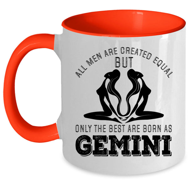 Gift For Dad Coffee Mug, The Best Men Are Born As Gemini Accent Mug