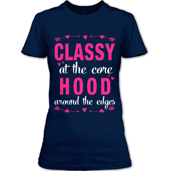 A black t-shirt with the shopify logo