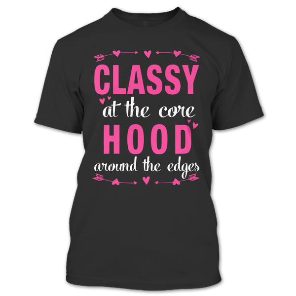 A black t-shirt with the shopify logo