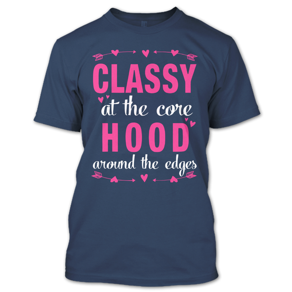 A black t-shirt with the shopify logo